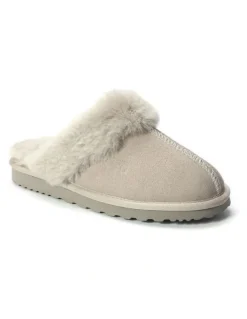 Aus Wooli Ugg Sheepskin Wool Sydney Slippers in Grey