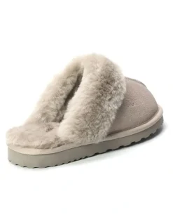 Aus Wooli Ugg Sheepskin Wool Sydney Slippers in Grey