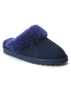 Aus Wooli Ugg Sheepskin Wool Sydney Slippers in Blue