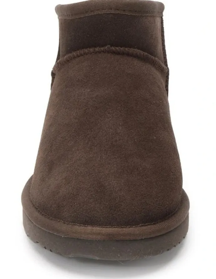 Aus Wooli Ugg Women Sheepsk Classic Ultra Mini UGG Boot Chocolate