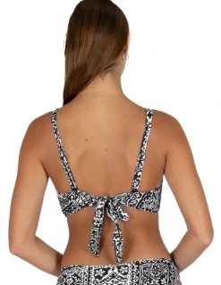 Baku Havane C/D Cup Longline Bra Bikini Top in Black