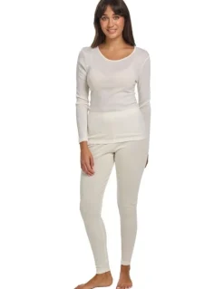 Baselayers Pure Merino Wool Legging in Ivory