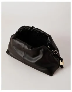 Basque Andrea Leather Clutch Bag in Black