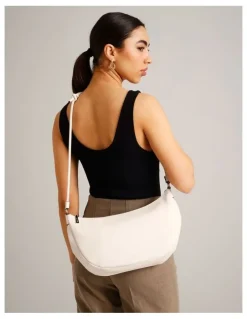 Basque Annette Shoulder Bag in White