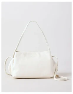 Basque Aria Leather Crossbody Bag in Vanilla