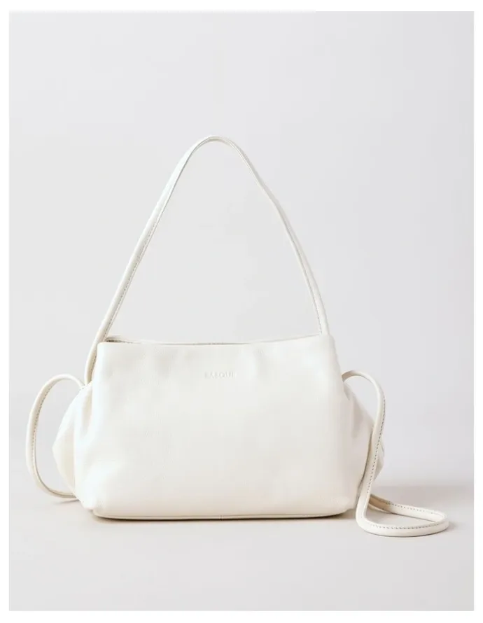Basque Aria Leather Crossbody Bag in Vanilla
