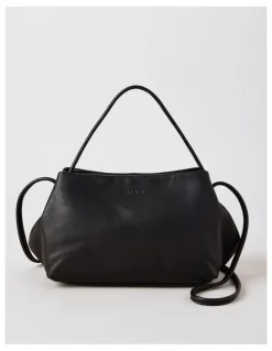 Basque Aria Leather Crossbody Bag in Black