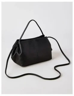 Basque Aria Leather Crossbody Bag in Black