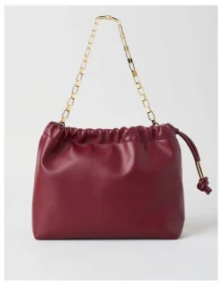 Basque Ashley Shoulder Bag in Merlot