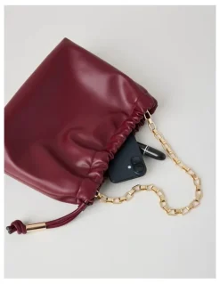 Basque Ashley Shoulder Bag in Merlot