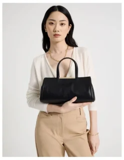 Basque Audrey Satchel Bag in Black