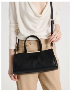 Basque Audrey Satchel Bag in Black