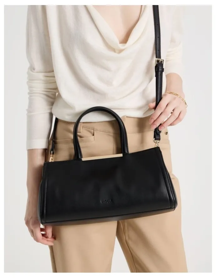 Basque Audrey Satchel Bag in Black