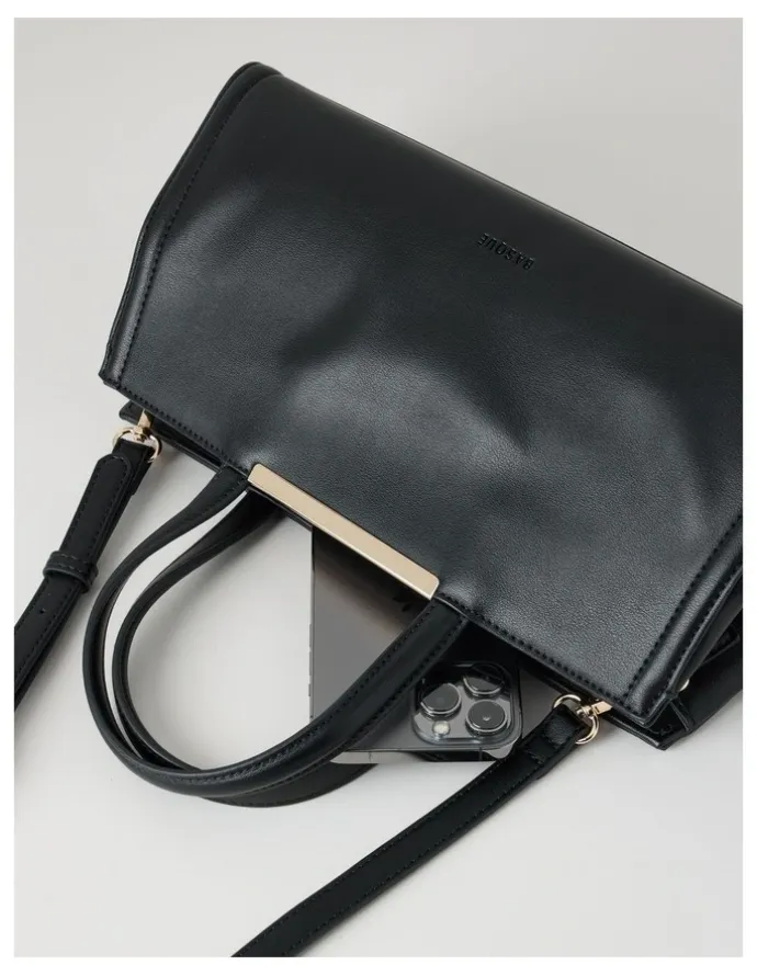 Basque Audrey Satchel Bag in Black