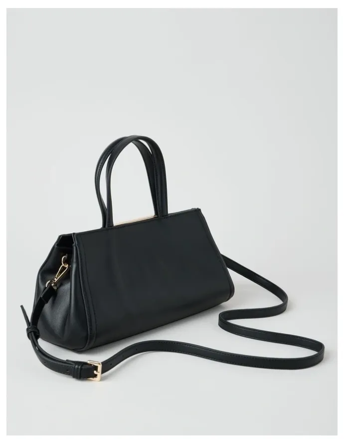 Basque Audrey Satchel Bag in Black