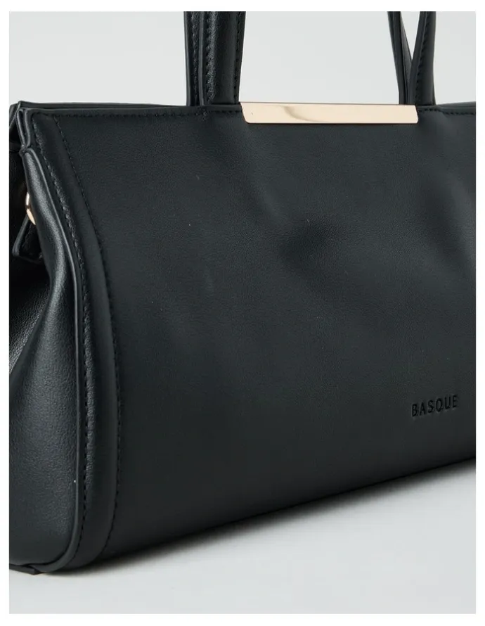 Basque Audrey Satchel Bag in Black