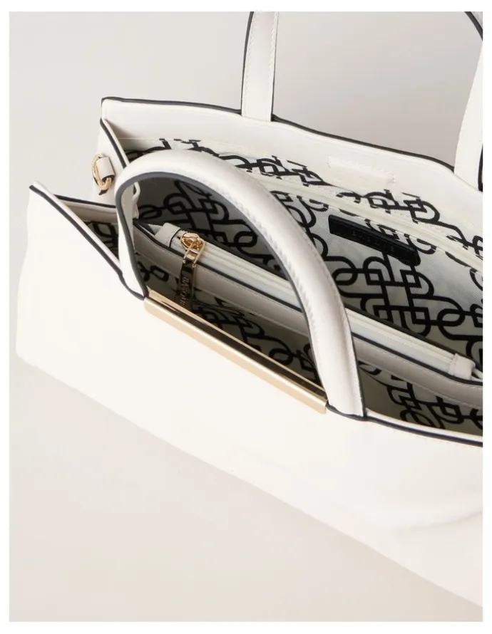 Basque Audrey Satchel Bag in Vanilla