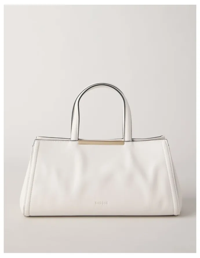 Basque Audrey Satchel Bag in Vanilla