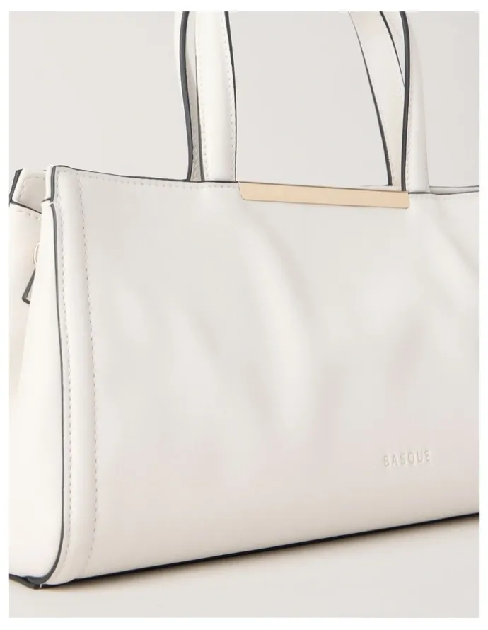 Basque Audrey Satchel Bag in Vanilla