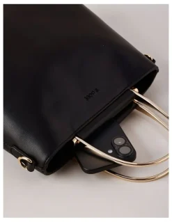 Basque Carolina Satchel Bag in Black