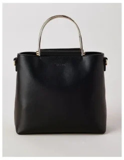 Basque Carolina Satchel Bag in Black