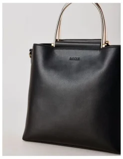 Basque Carolina Satchel Bag in Black