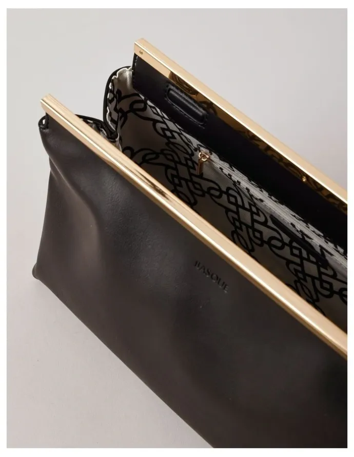 Basque Carrie Clutch Bag in Black