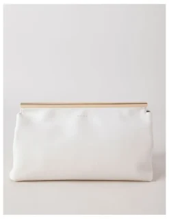 Basque Carrie Clutch Bag in White