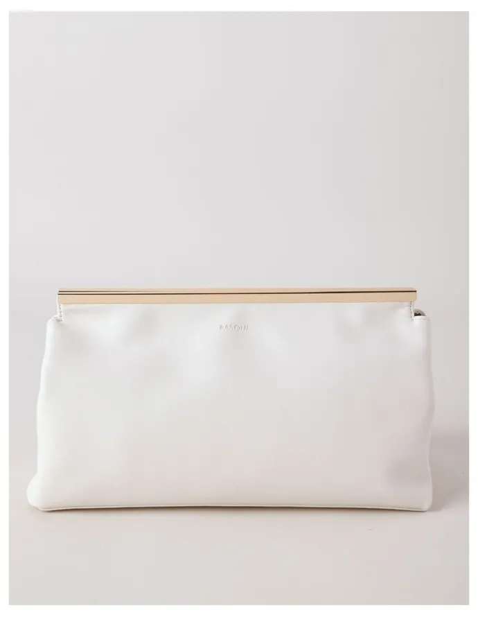 Basque Carrie Clutch Bag in White