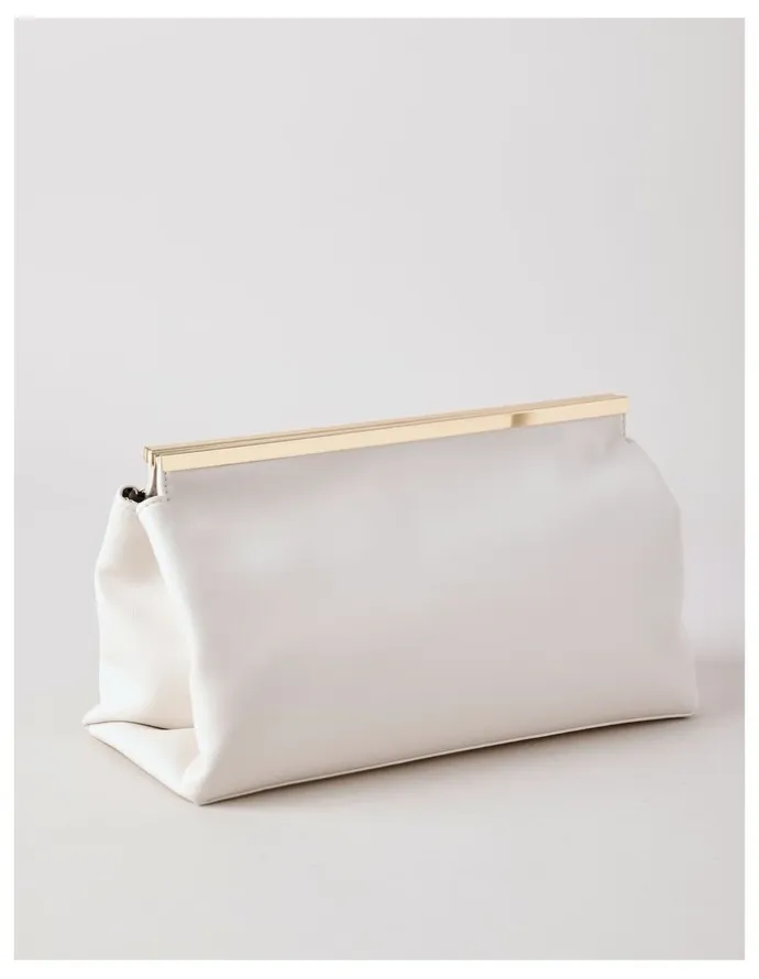 Basque Carrie Clutch Bag in White