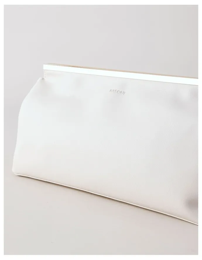 Basque Carrie Clutch Bag in White