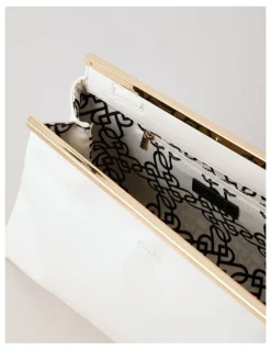 Basque Carrie Clutch Bag in White