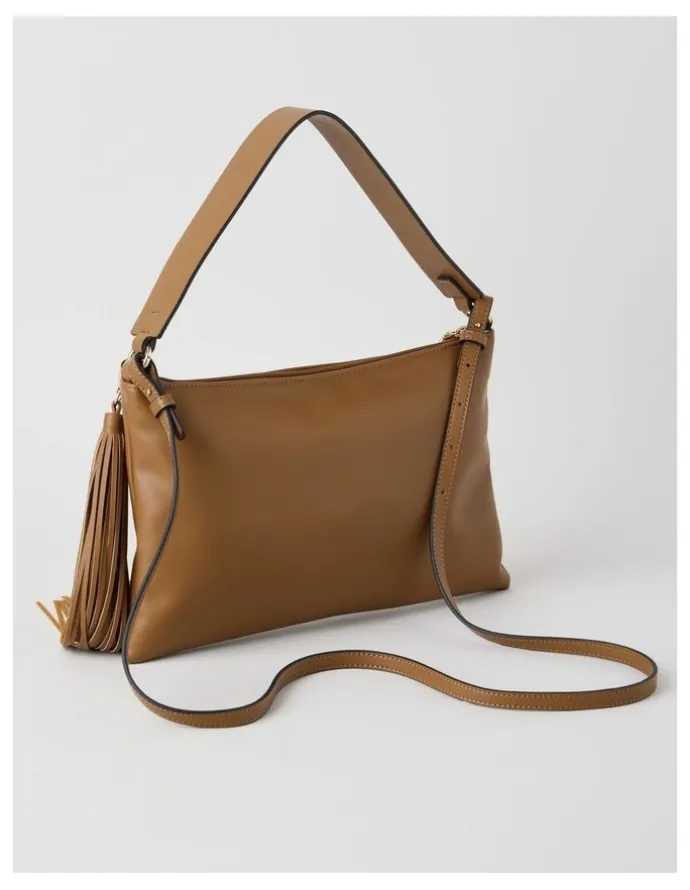 Basque Chloe Shoulder Bag in Tan