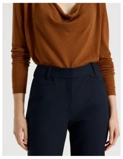 Basque Compact Sateen Pants in Indigo