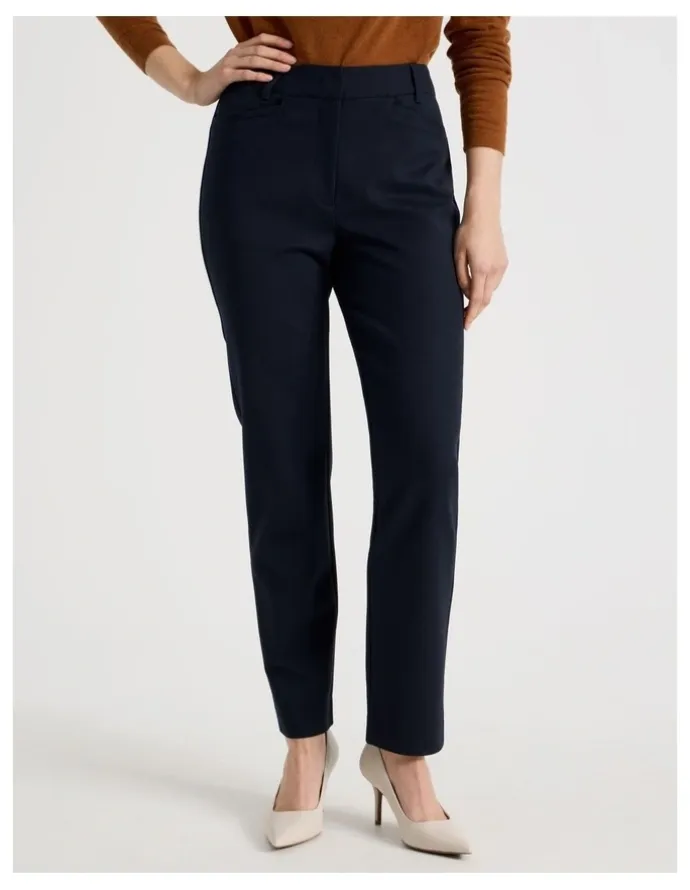 Basque Compact Sateen Pants in Indigo