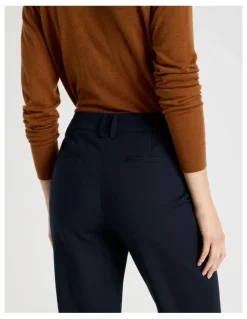 Basque Compact Sateen Pants in Indigo