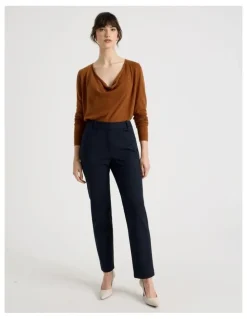 Basque Compact Sateen Pants in Indigo