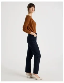 Basque Compact Sateen Pants in Indigo