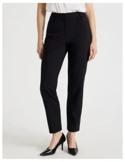Basque Compact Sateen Pant in Black