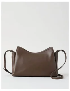 Basque Gracie Leather Crossbody Bag in Chocolate