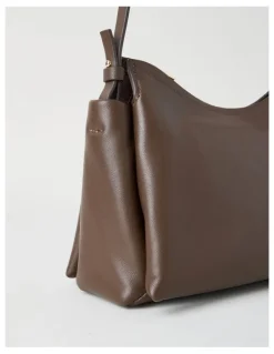 Basque Gracie Leather Crossbody Bag in Chocolate