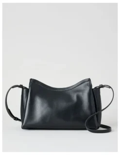 Basque Gracie Leather Crossbody Bag in Black