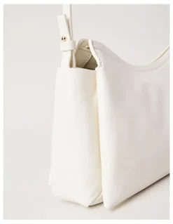 Basque Gracie Leather Crossbody Bag in Chalk