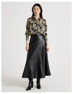 Basque Long Sleeve Blouse in Paisley Print