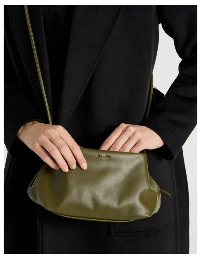Basque Nicole Crossbody Bag in Pesto