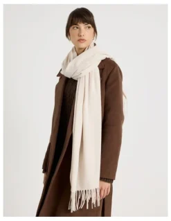Basque Pashminetta Winter Scarf in Champagne