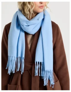 Basque Pashminetta Winter Scarf in Sky Blue