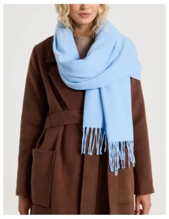Basque Pashminetta Winter Scarf in Sky Blue