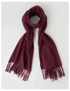 Basque Pashminetta Winter Scarf in Burgundy