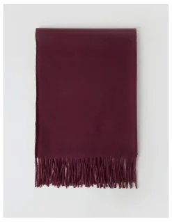 Basque Pashminetta Winter Scarf in Burgundy